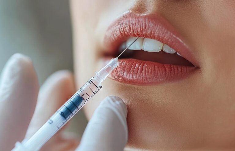 Lip filler procedure at Cosmo Clinic Lisbon